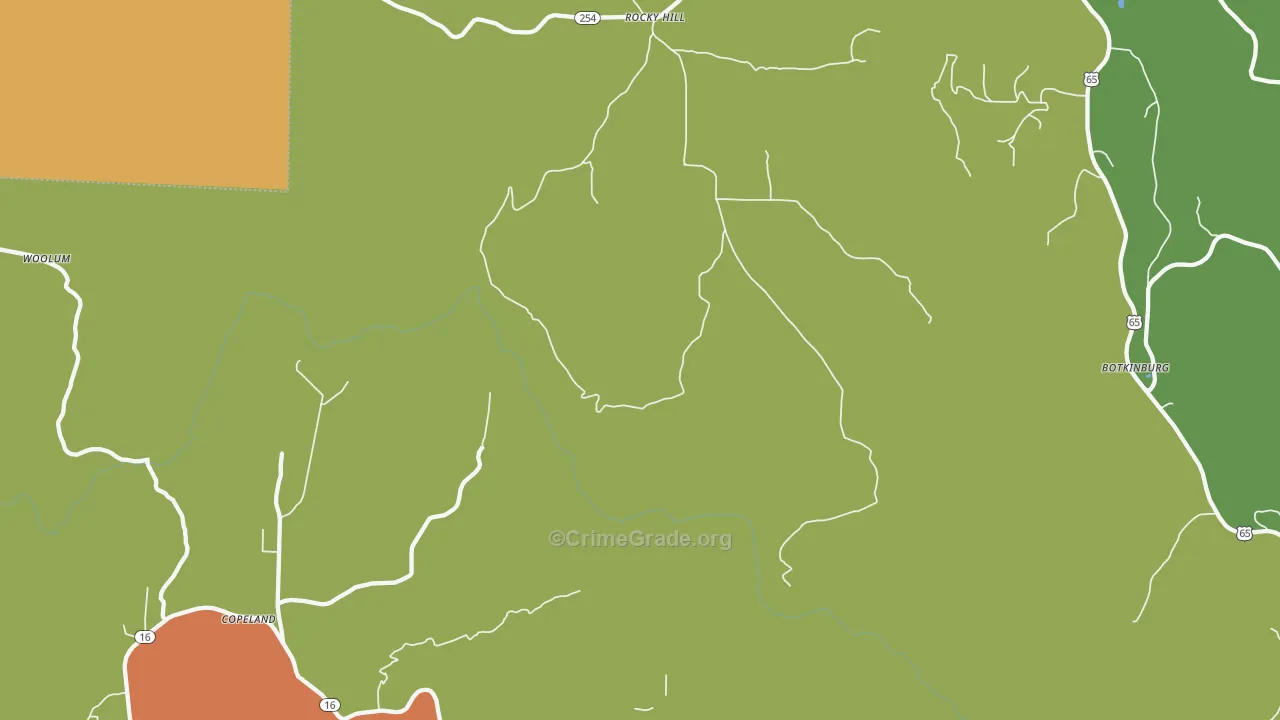 Rocky Hill, AR Map of Assault Rates