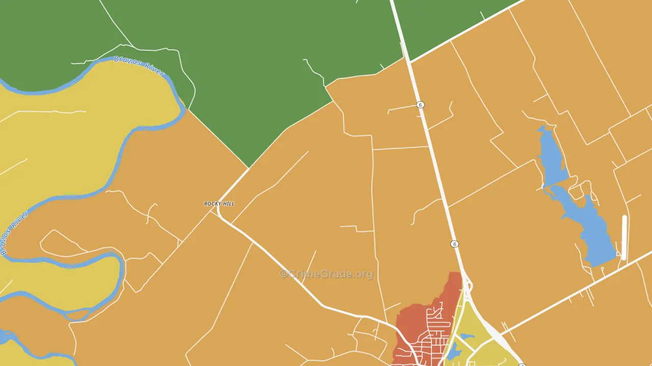 Rocky Hill, TX Map of Assault Rates