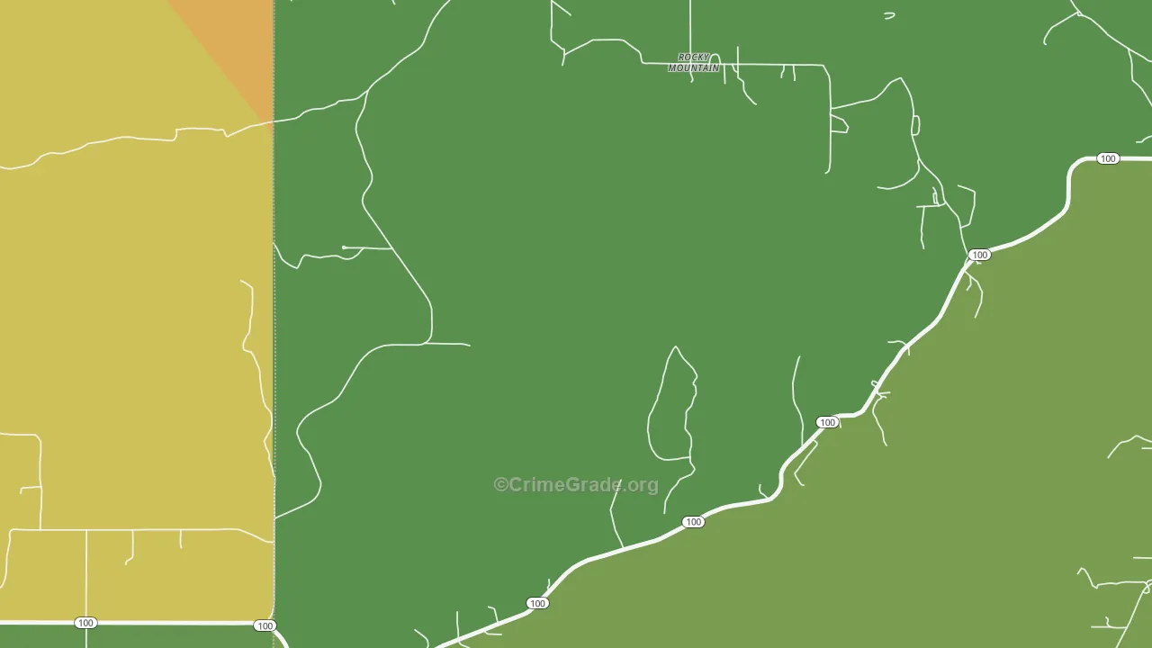 Rocky Mountain, OK Map of Assault Rates