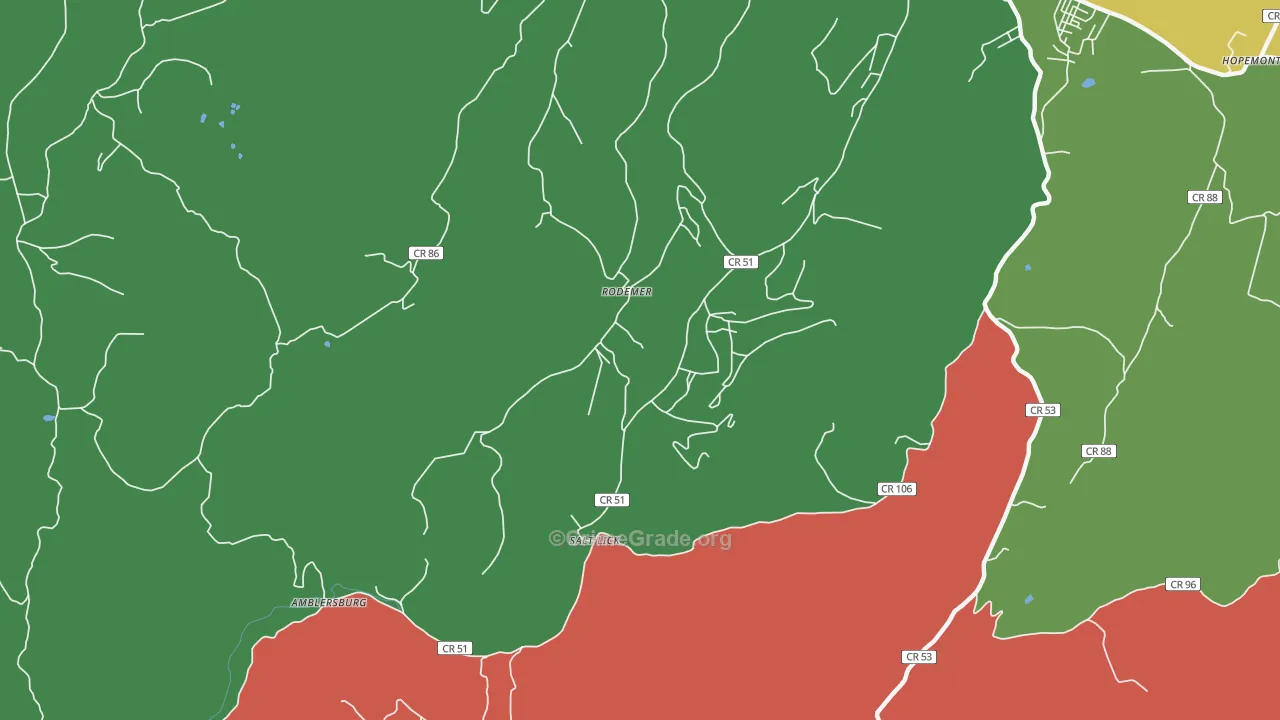 Rodemer, WV Map of Assault Rates