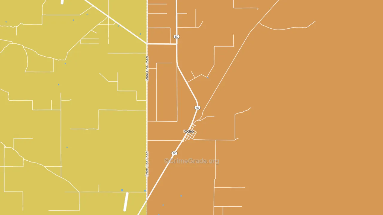 Rodeo, NM Map of Assault Rates