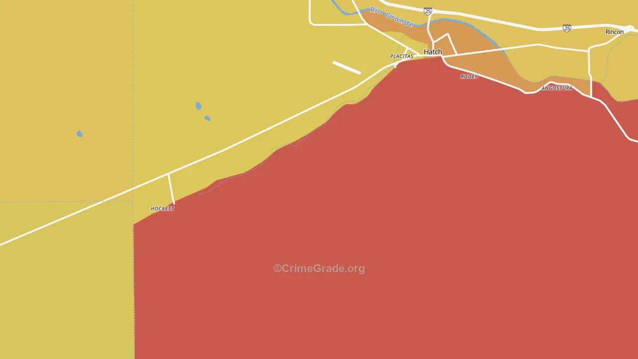 Rodey, NM Map of Assault Rates