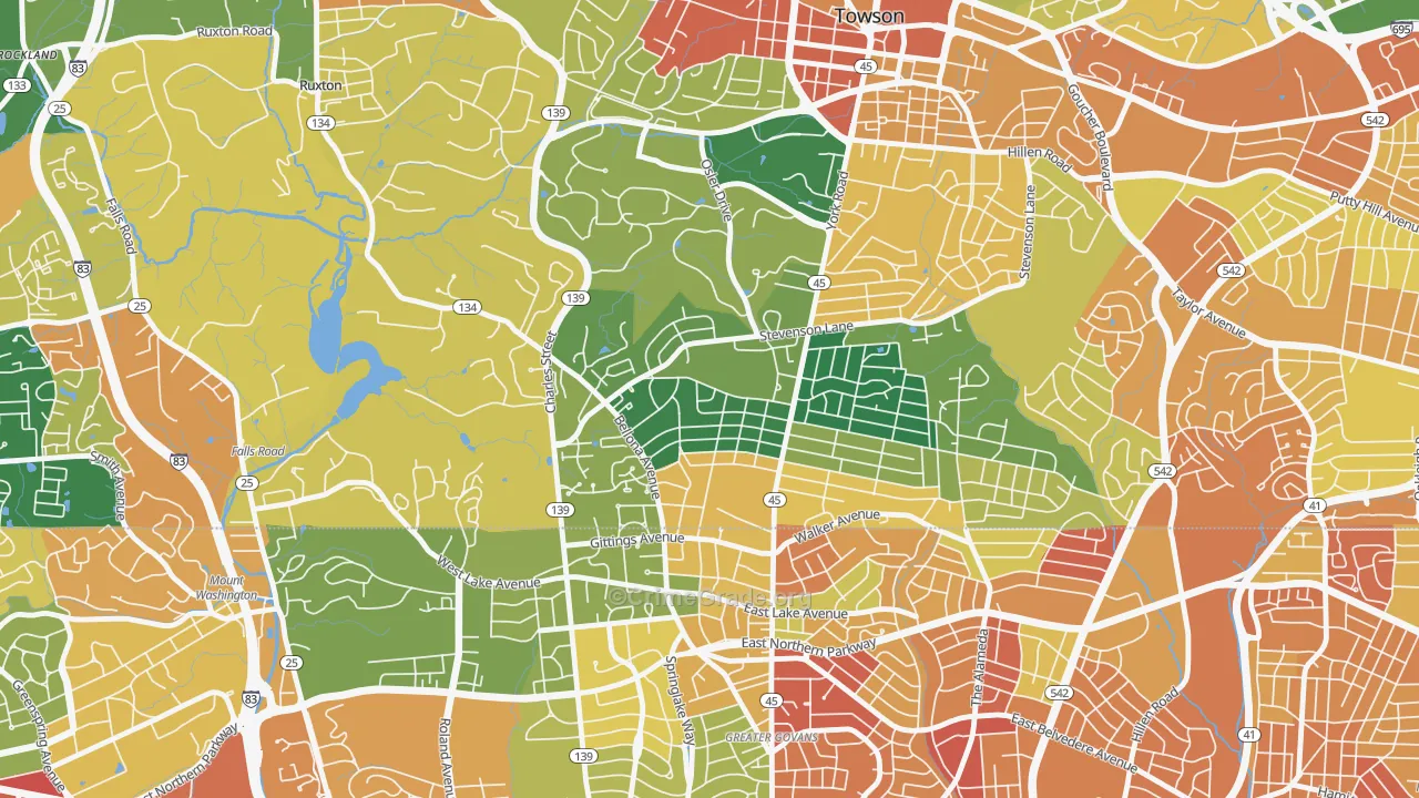 Rodgers Forge, Towson, MD Map of Assault Rates