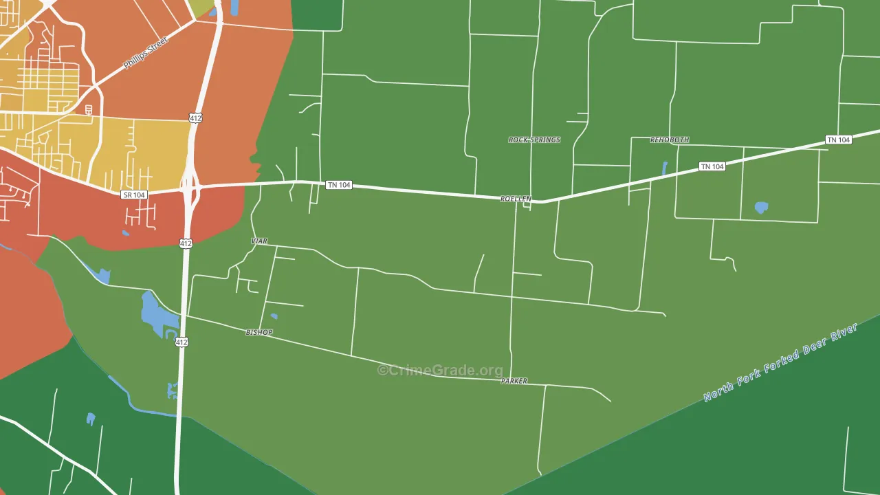 RoEllen, TN Map of Assault Rates
