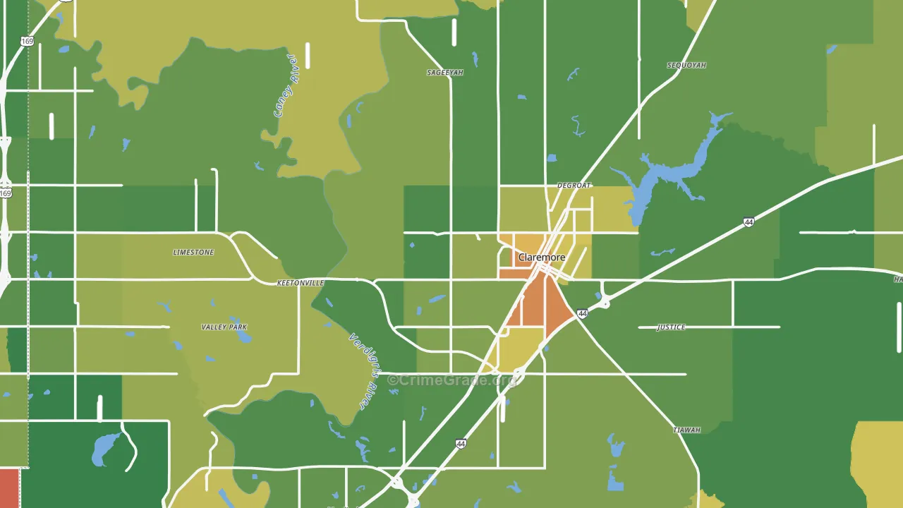 Rogers County, OK Map of Assault Rates