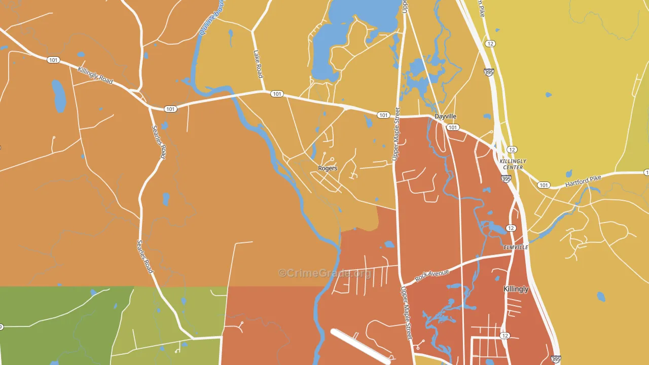 Rogers, CT Map of Assault Rates