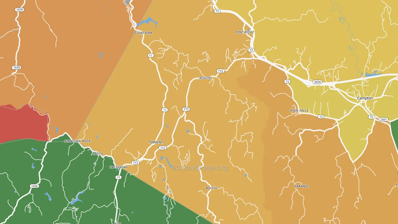 Rogers, KY Map of Assault Rates
