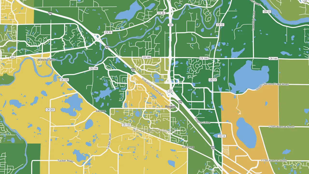 Rogers, MN Map of Assault Rates