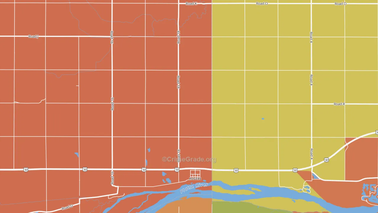 Rogers, NE Map of Assault Rates