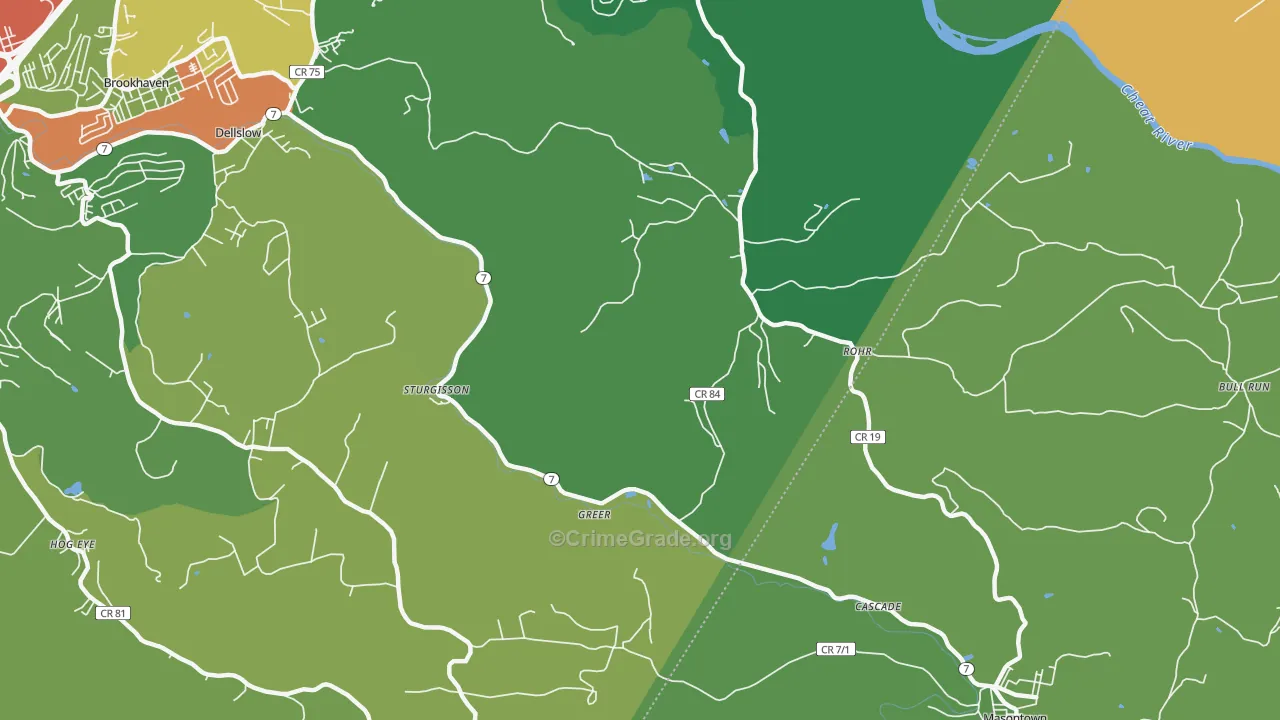 Rohr, WV Map of Assault Rates