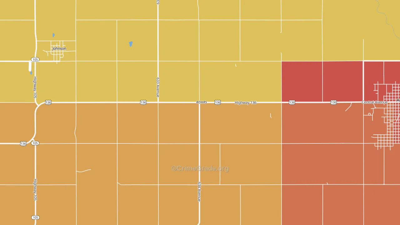Rohrs, NE Map of Assault Rates