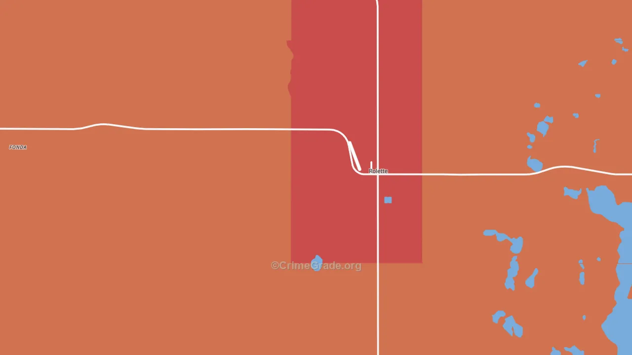Rolette, ND Map of Assault Rates