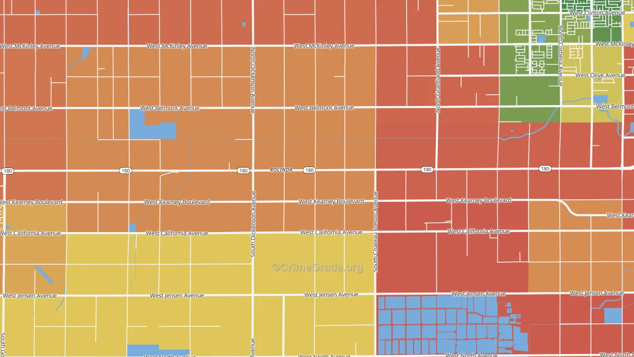 Rolinda, CA Map of Assault Rates