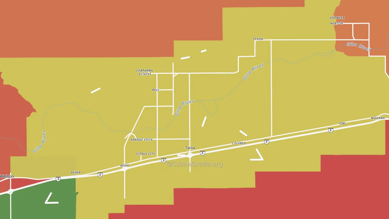 Roll, AZ Map of Assault Rates