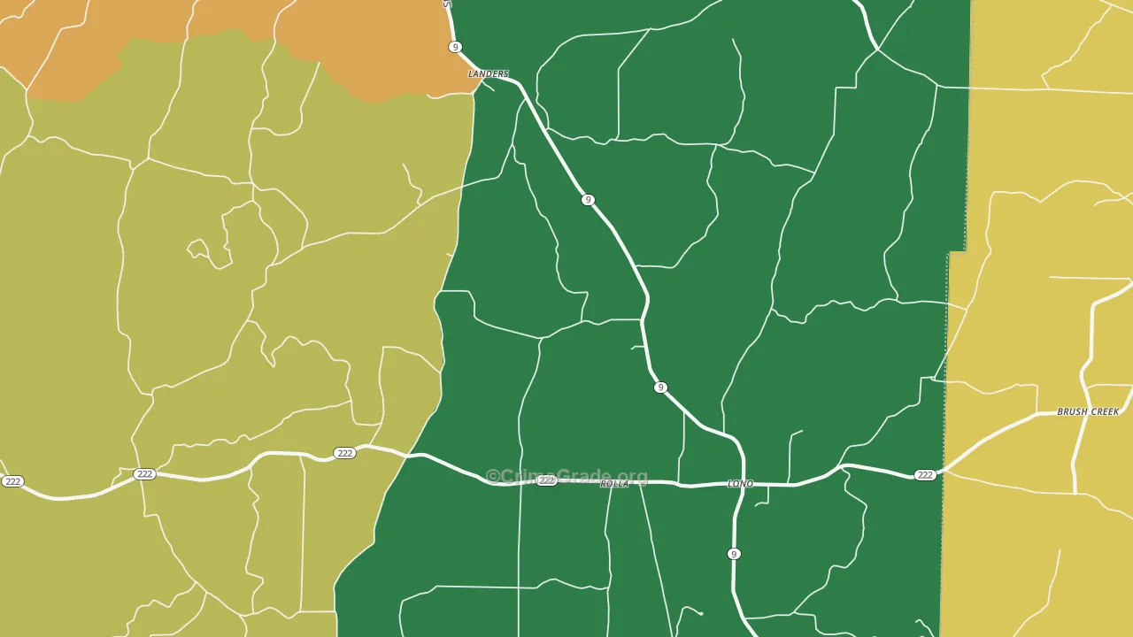 Rolla, AR Map of Assault Rates
