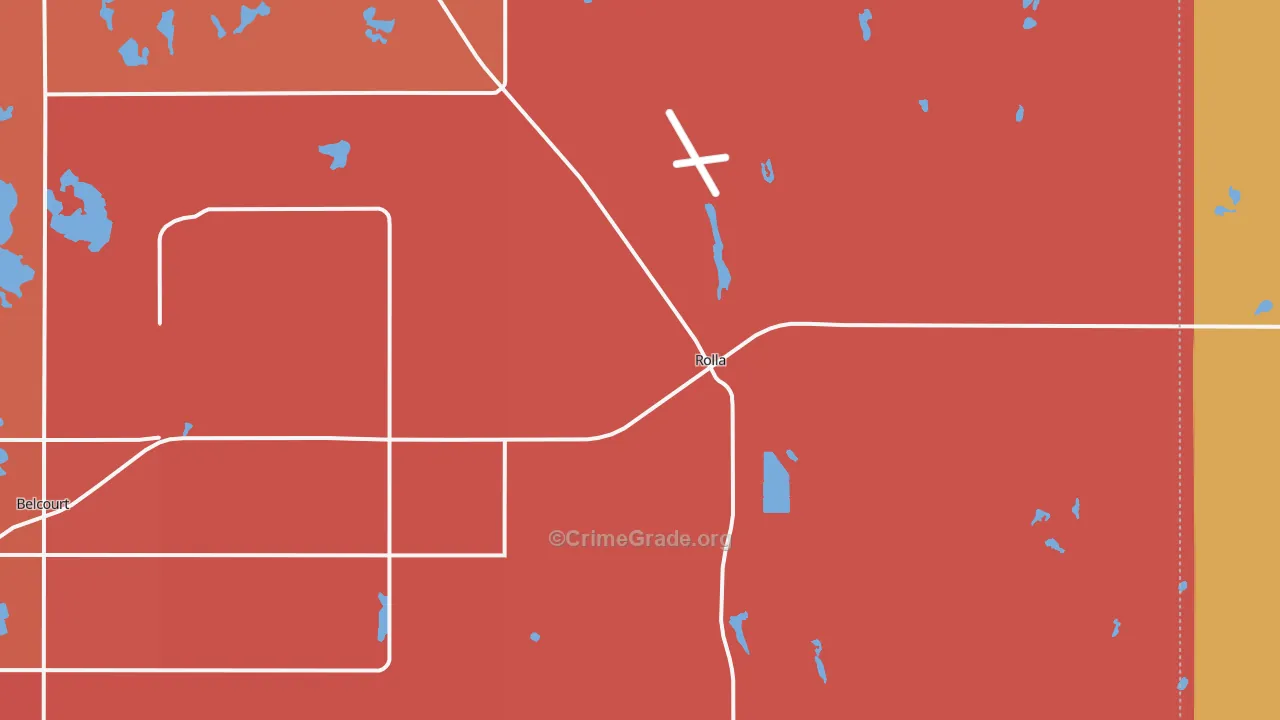 Rolla, ND Map of Assault Rates