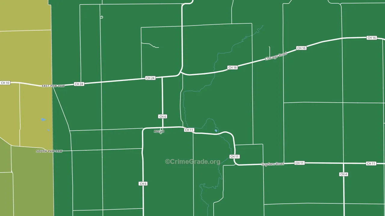 Rollo, IL Map of Assault Rates