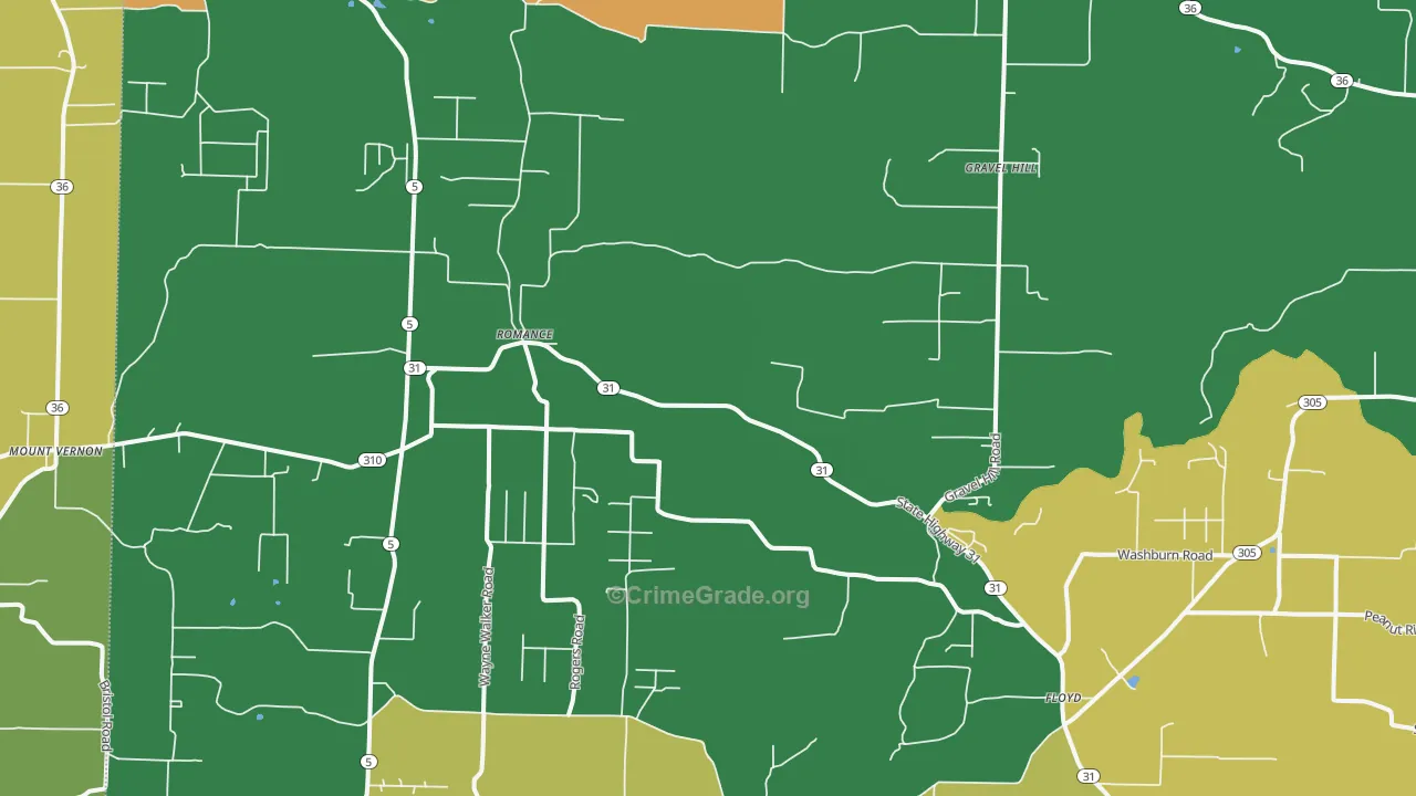 Romance, AR Map of Assault Rates