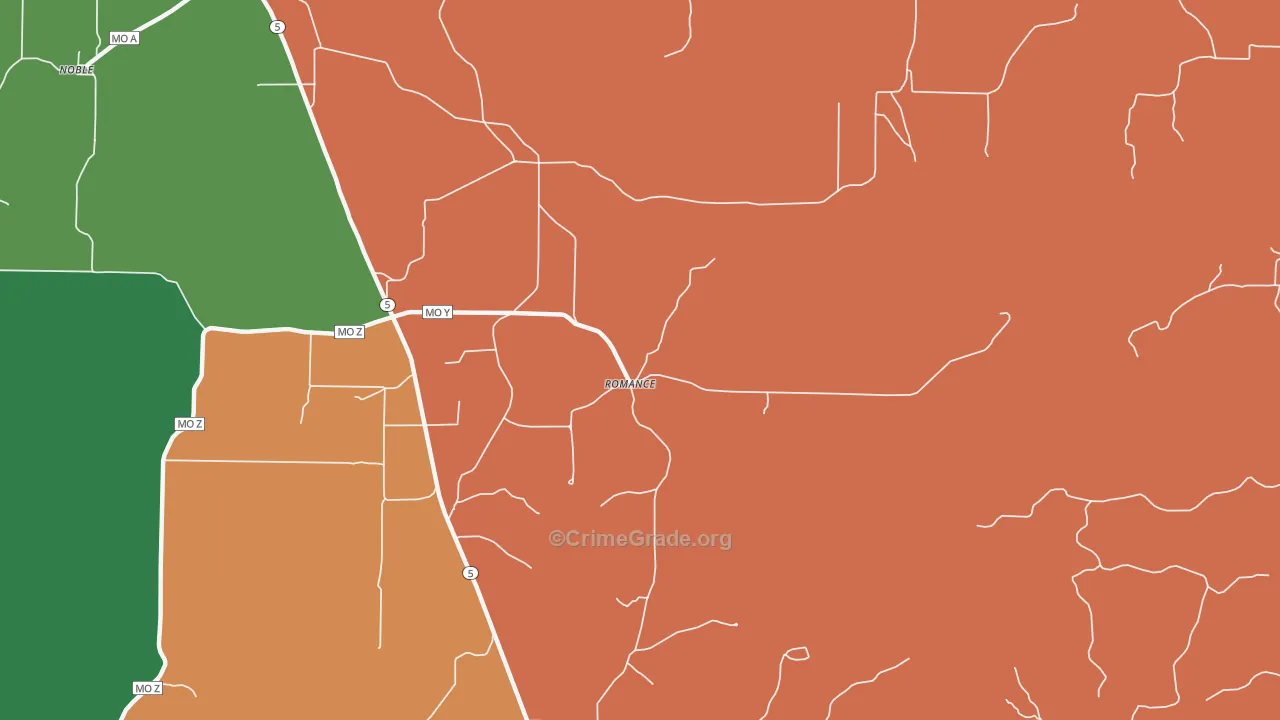 Romance, MO Map of Assault Rates