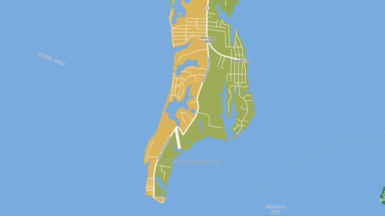 Romancoke on the Bay, MD Map of Assault Rates