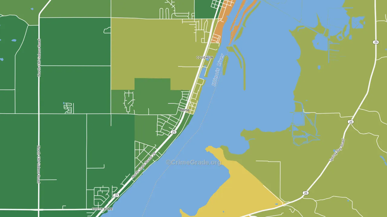 Rome, IL Map of Assault Rates
