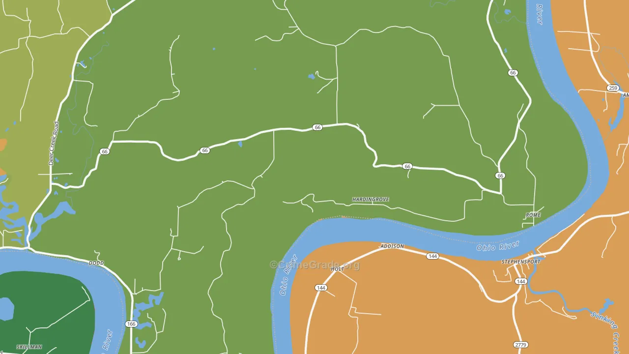Rome, IN Map of Assault Rates