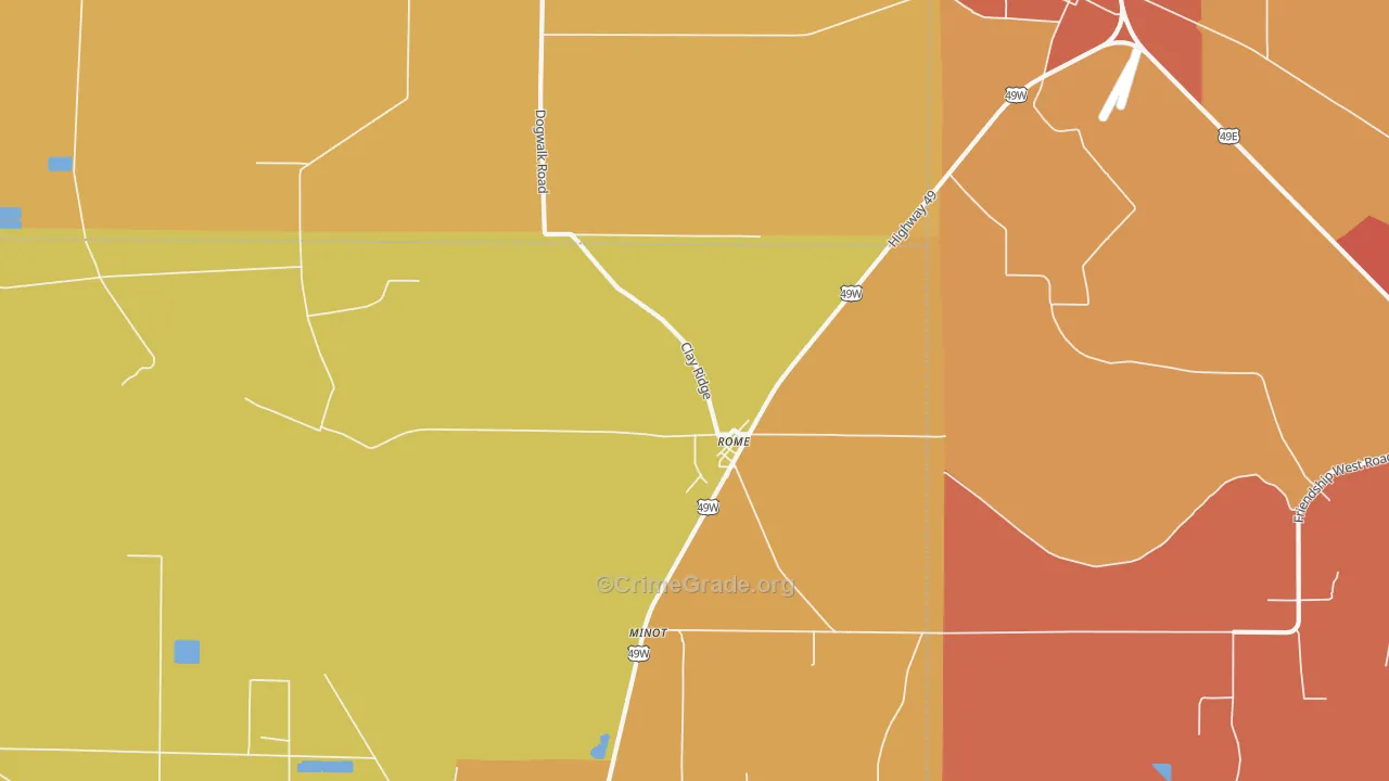Rome, MS Map of Assault Rates