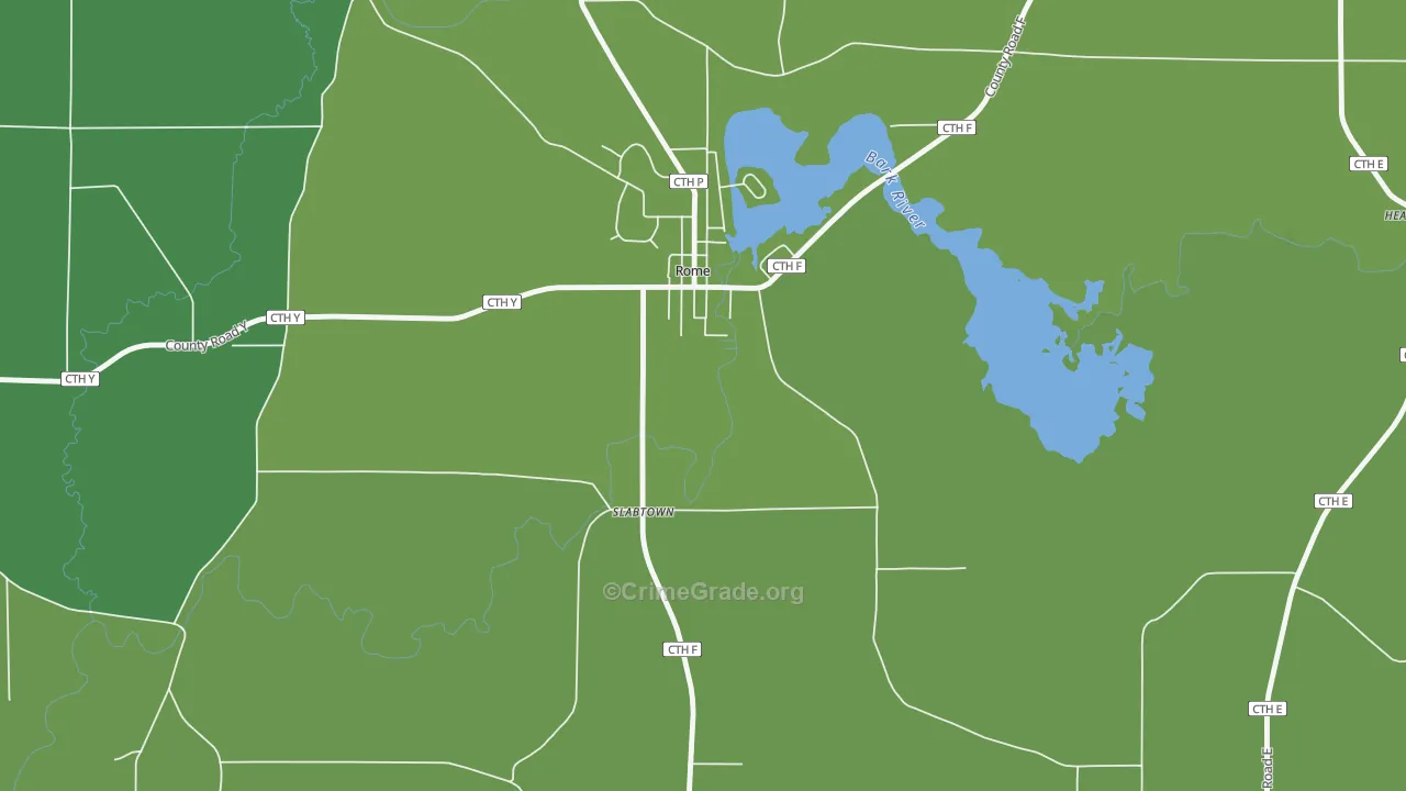 Rome, WI Map of Assault Rates