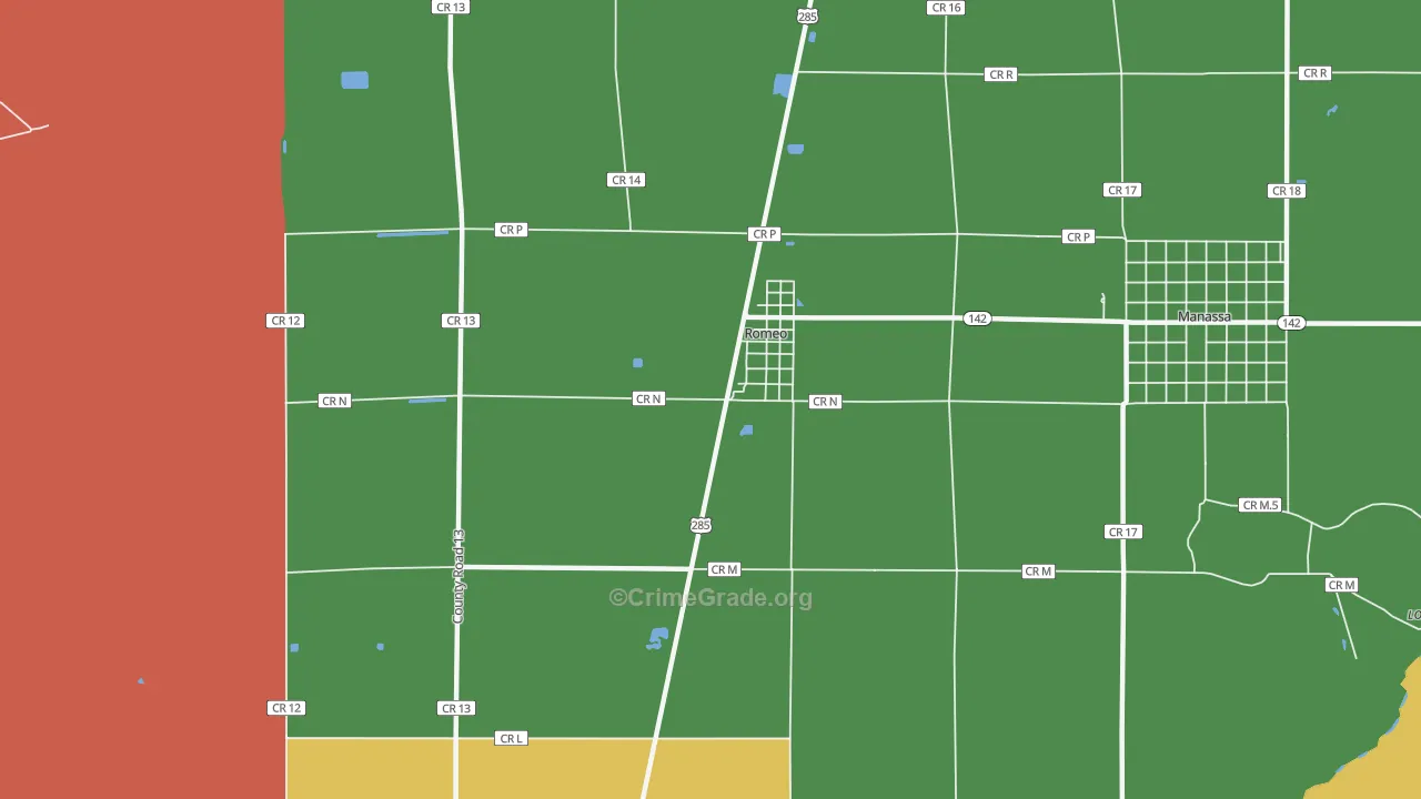 Romeo, CO Map of Assault Rates