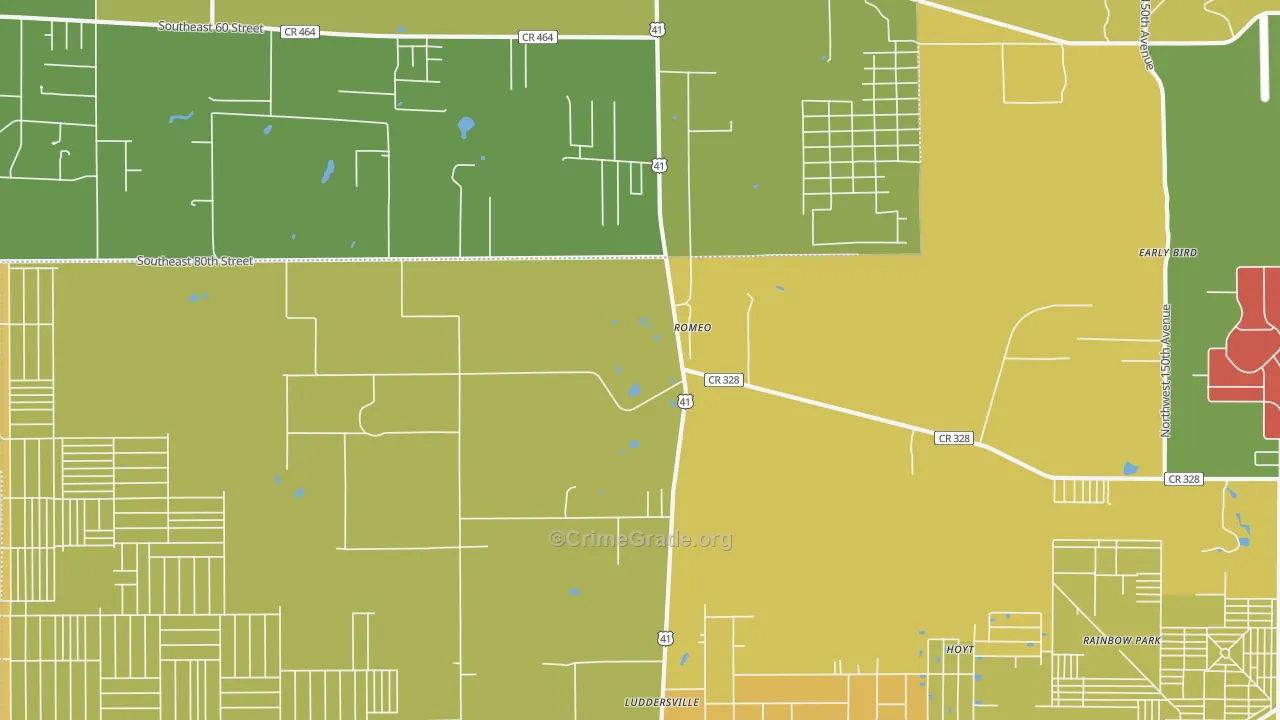 Romeo, FL Map of Assault Rates