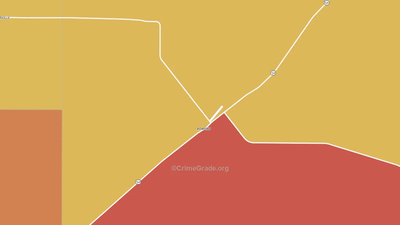 Romero, TX Map of Assault Rates