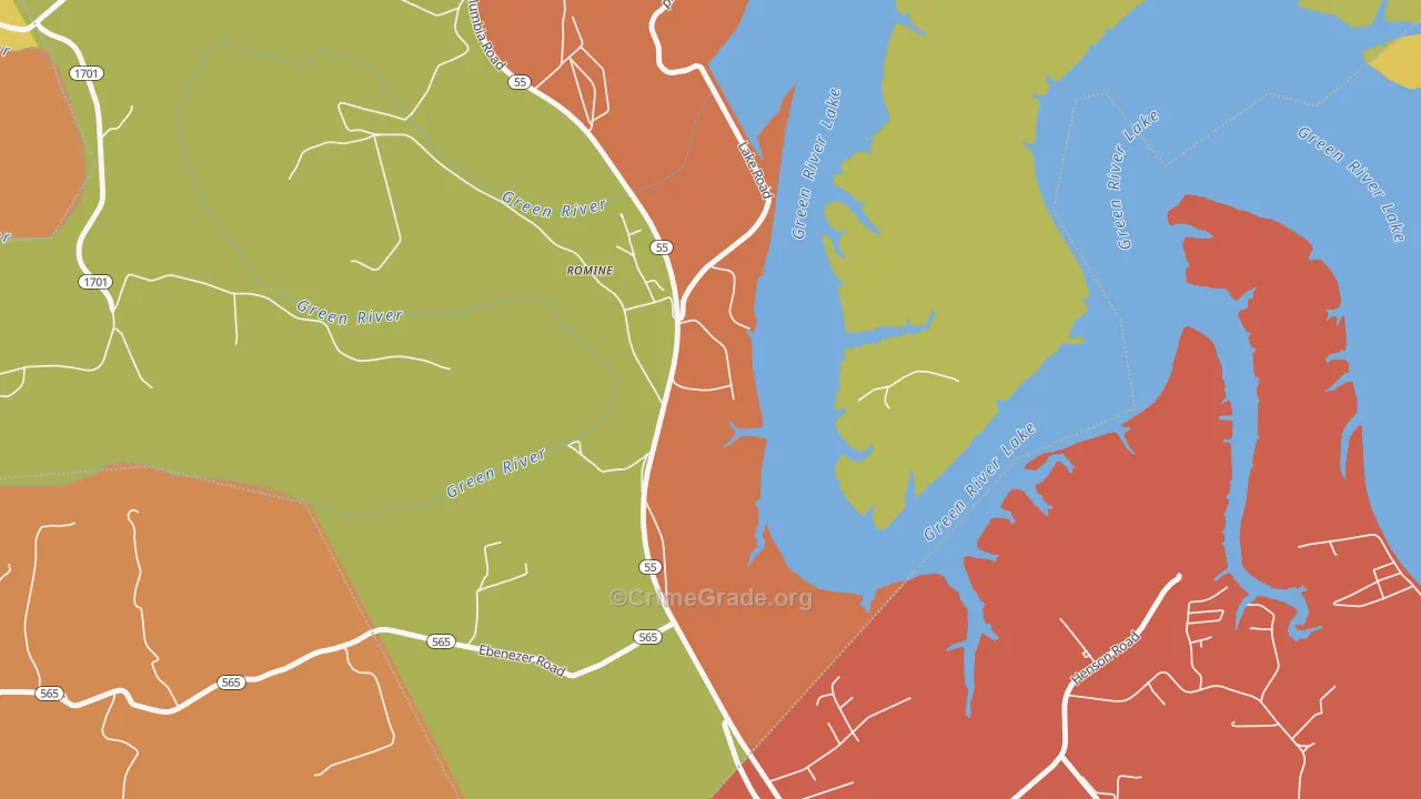 Romine, KY Map of Assault Rates