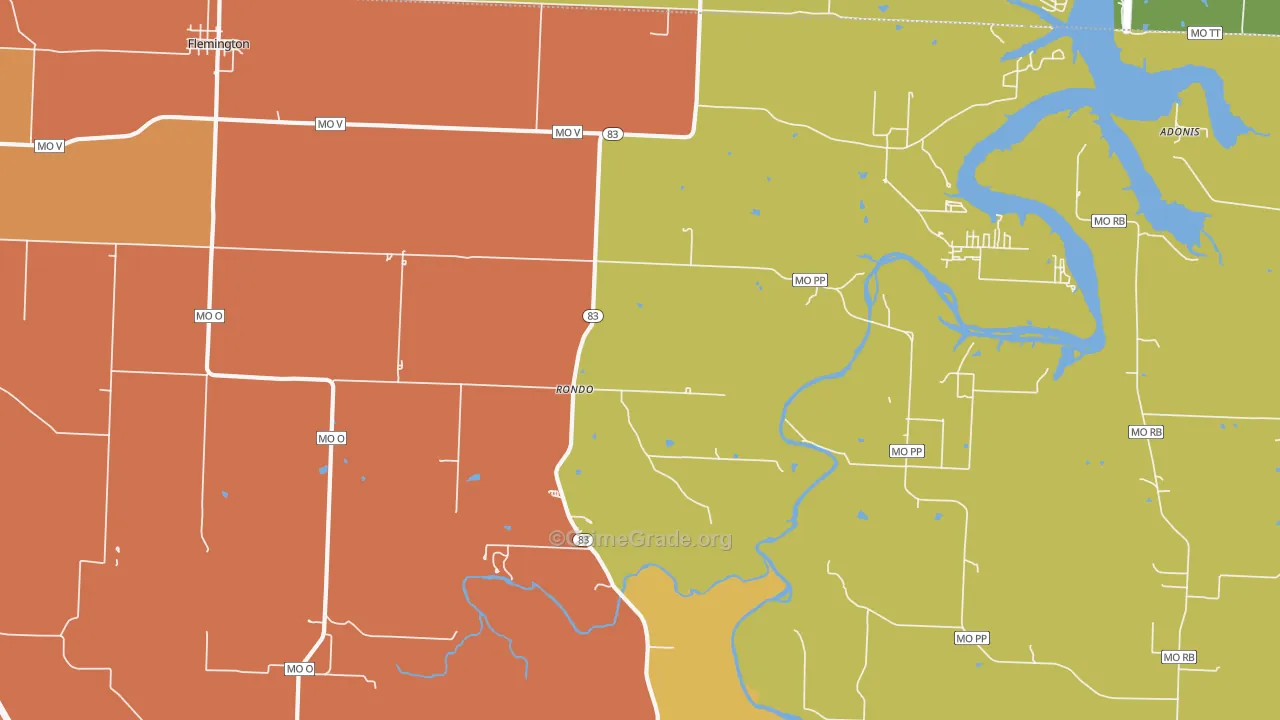 Rondo, MO Map of Assault Rates