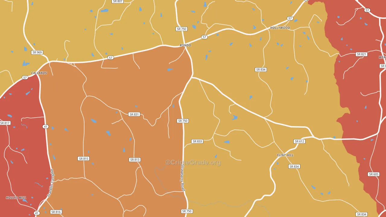 Rondo, VA Map of Assault Rates