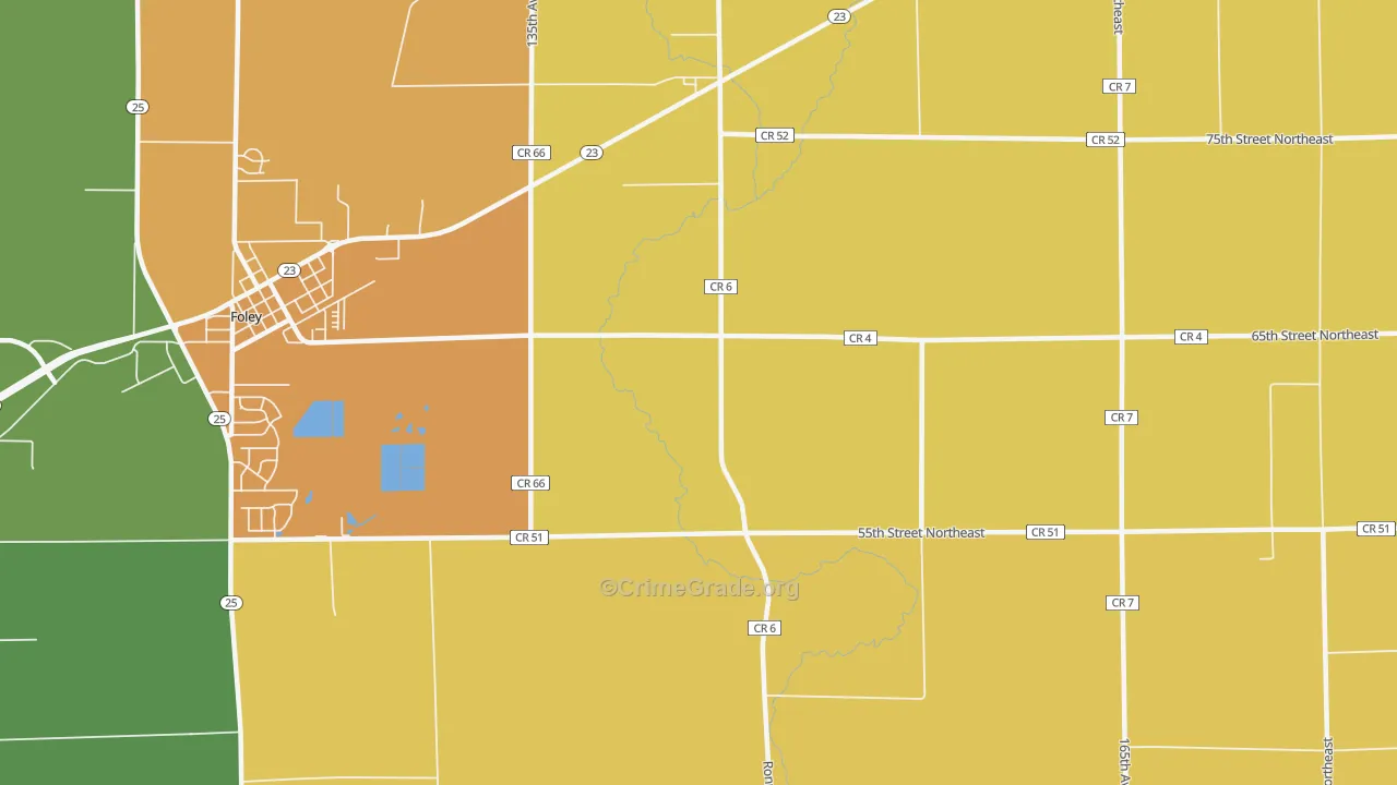 Ronneby, MN Map of Assault Rates