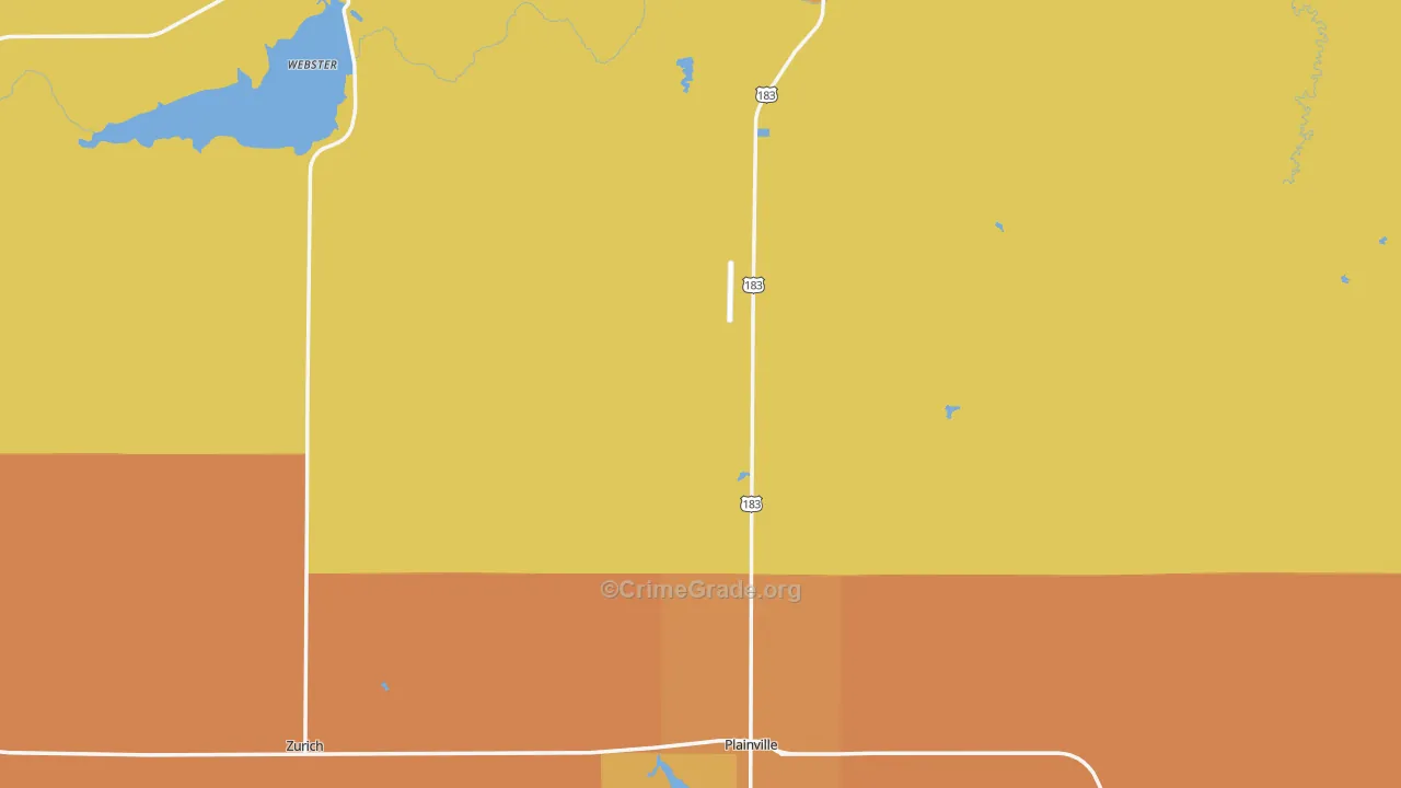 Rooks County, KS Map of Assault Rates