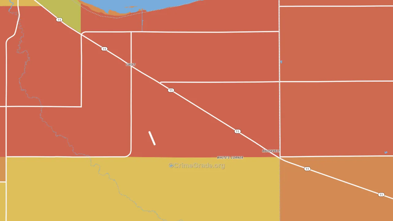 Roosevelt, MN Map of Assault Rates