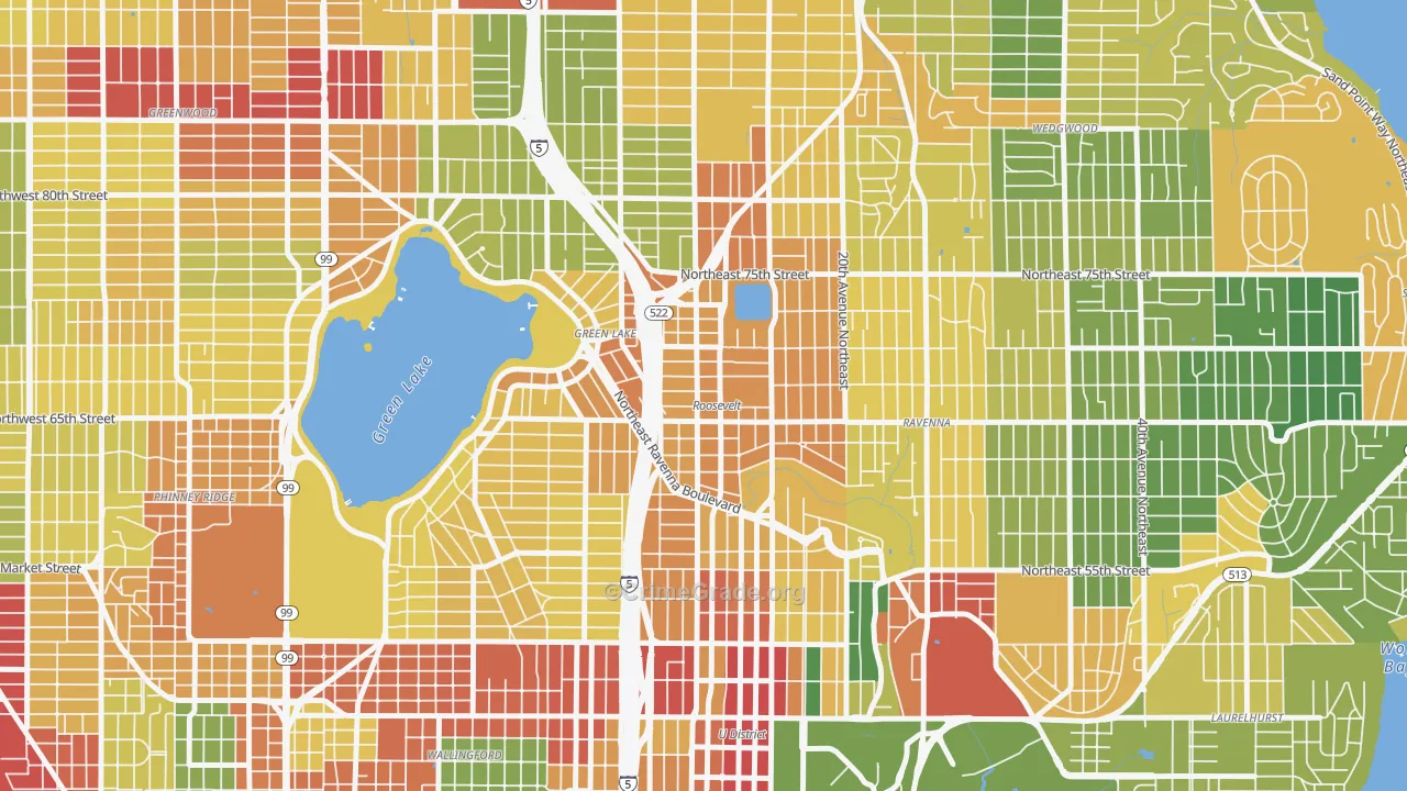 Roosevelt, Seattle, WA Map of Assault Rates