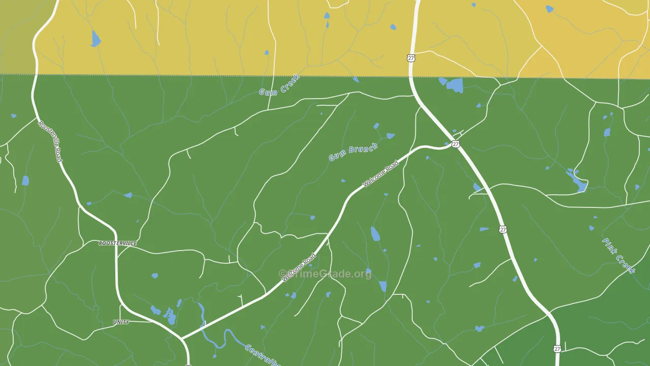 Roosterville, GA Map of Assault Rates