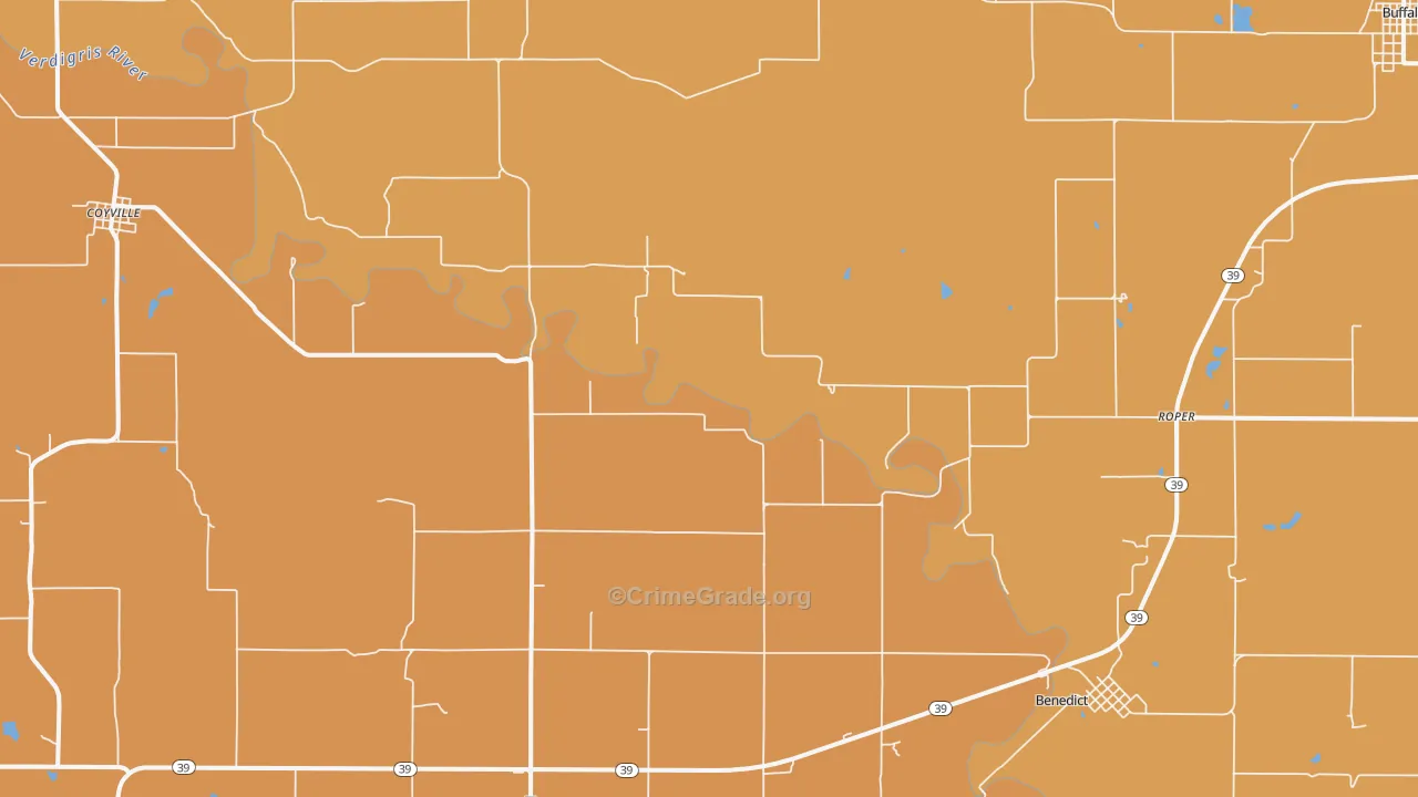 Roper, KS Map of Assault Rates