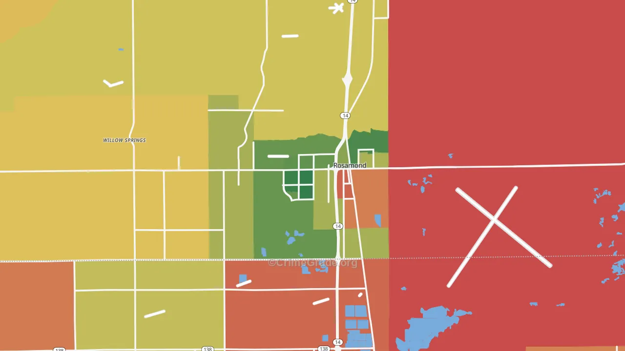 Rosamond, CA Map of Assault Rates
