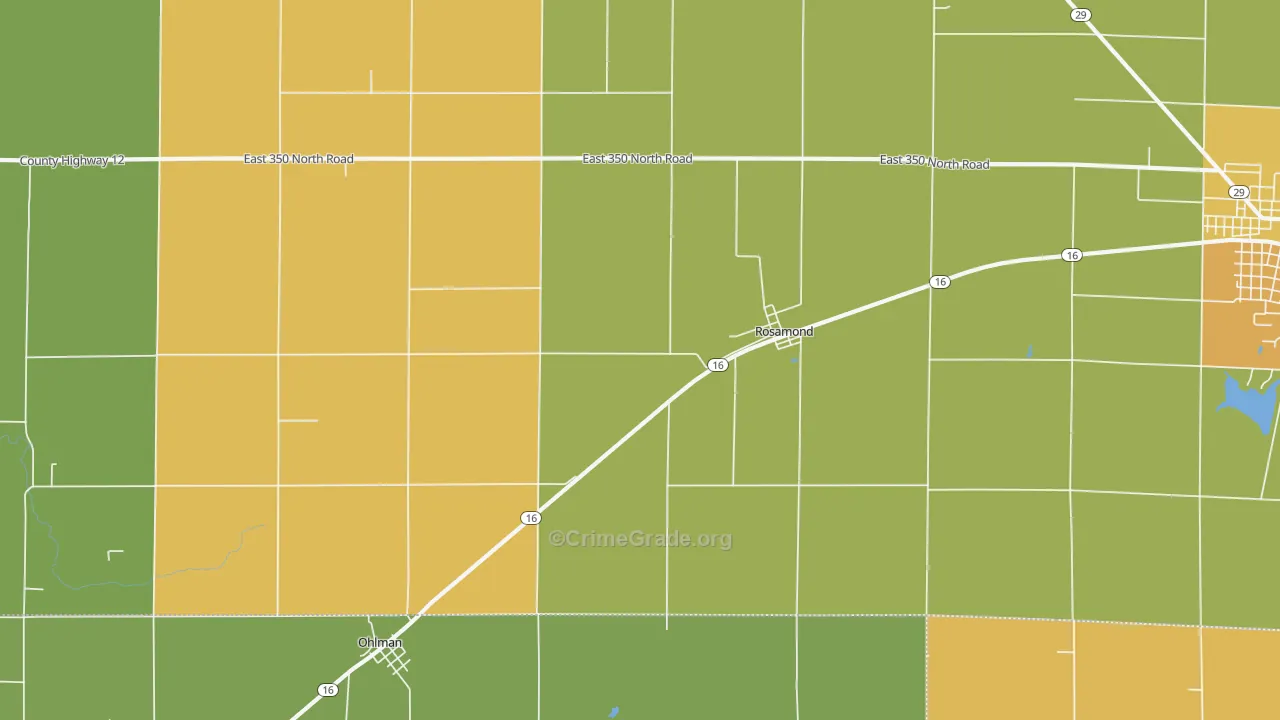Rosamond, IL Map of Assault Rates