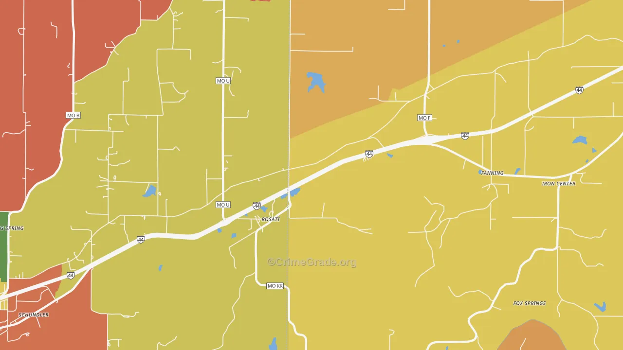 Rosati, MO Map of Assault Rates