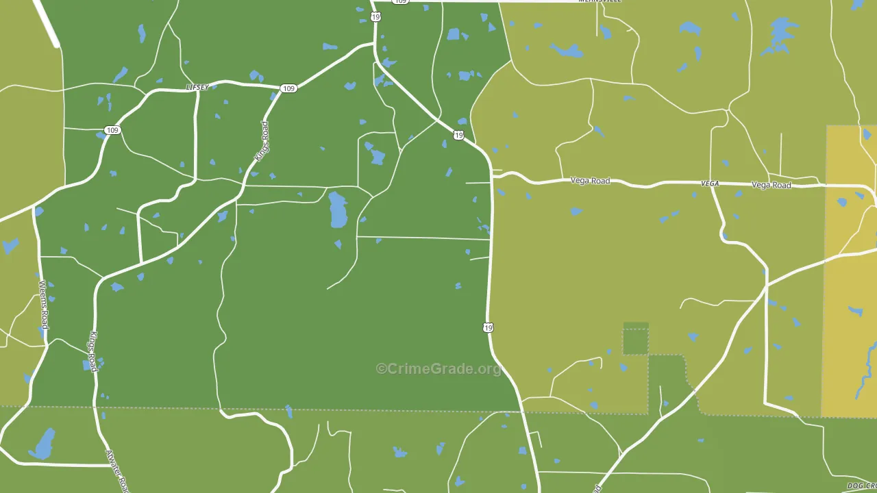 Rose Hill, GA Map of Assault Rates