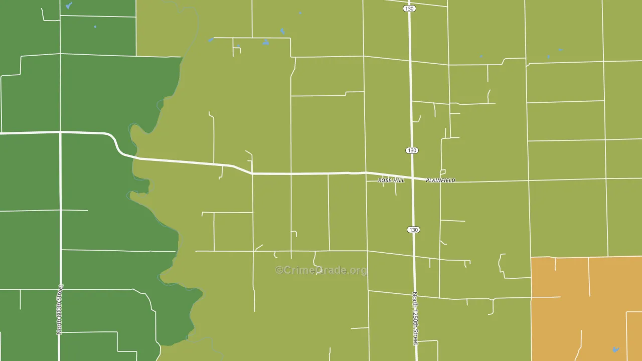 Rose Hill, IL Map of Assault Rates