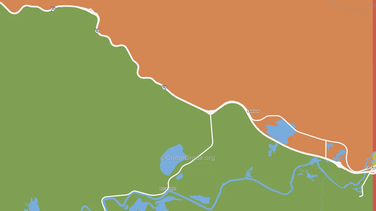 Rose Lake, ID Map of Assault Rates