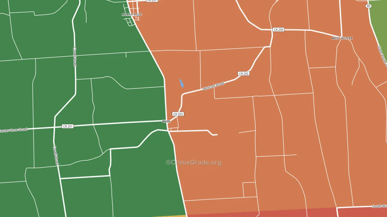 Rose, NY Map of Assault Rates