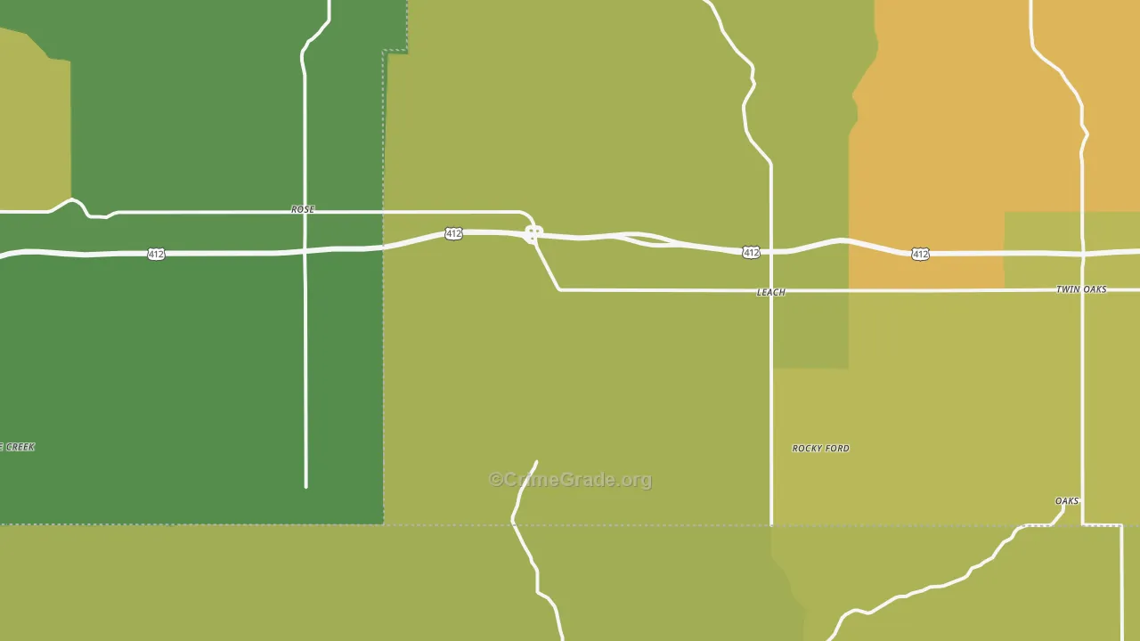 Rose, OK Map of Assault Rates