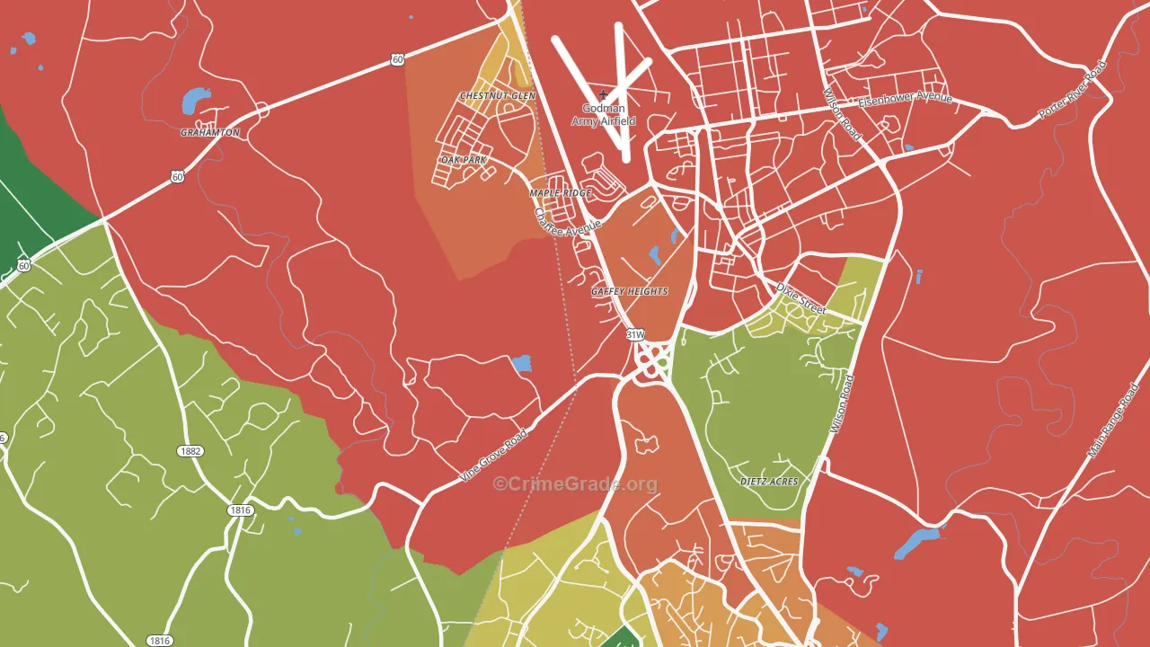 Rose Terrace, KY Map of Assault Rates