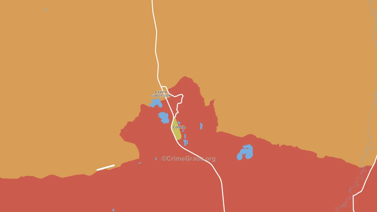 Rosebud County, MT Map of Assault Rates